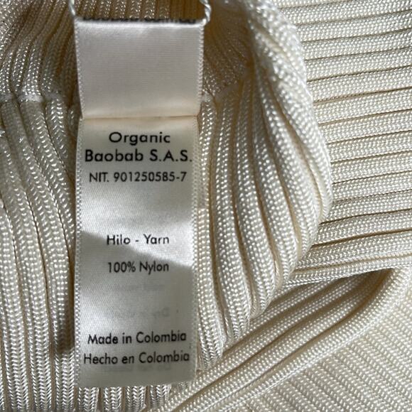 BAOBAB Yumiko Silver Embellished Long Sleeve Cutout Coconut Knit Maxi Dress Sz M - Picture 10 of 10